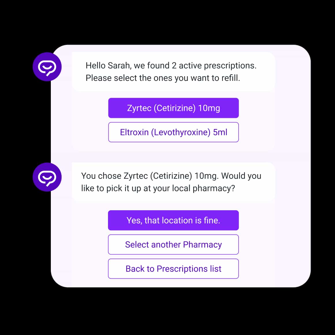 After Patient Journey Chat Bubbles
