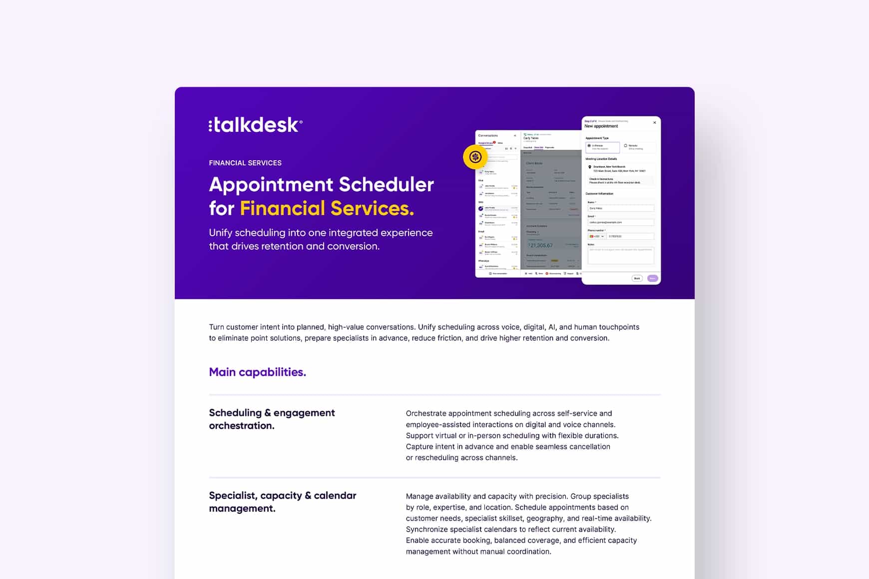 Appointment Scheduler for Financial Services