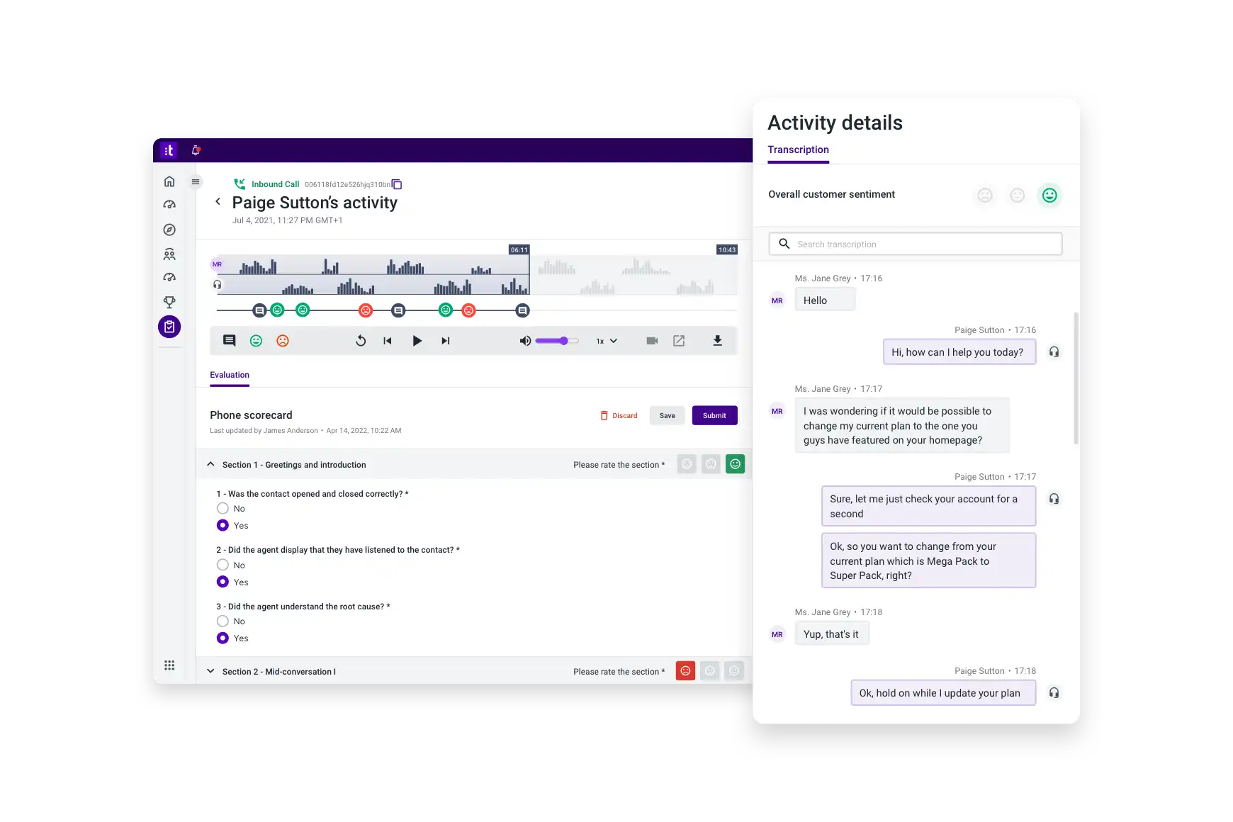 Talkdesk Quality Management Seamlessly Integrated