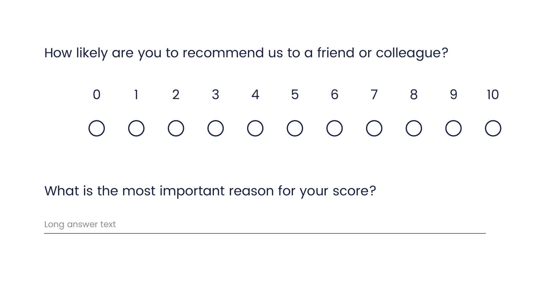 net promoter score NPS survey template example