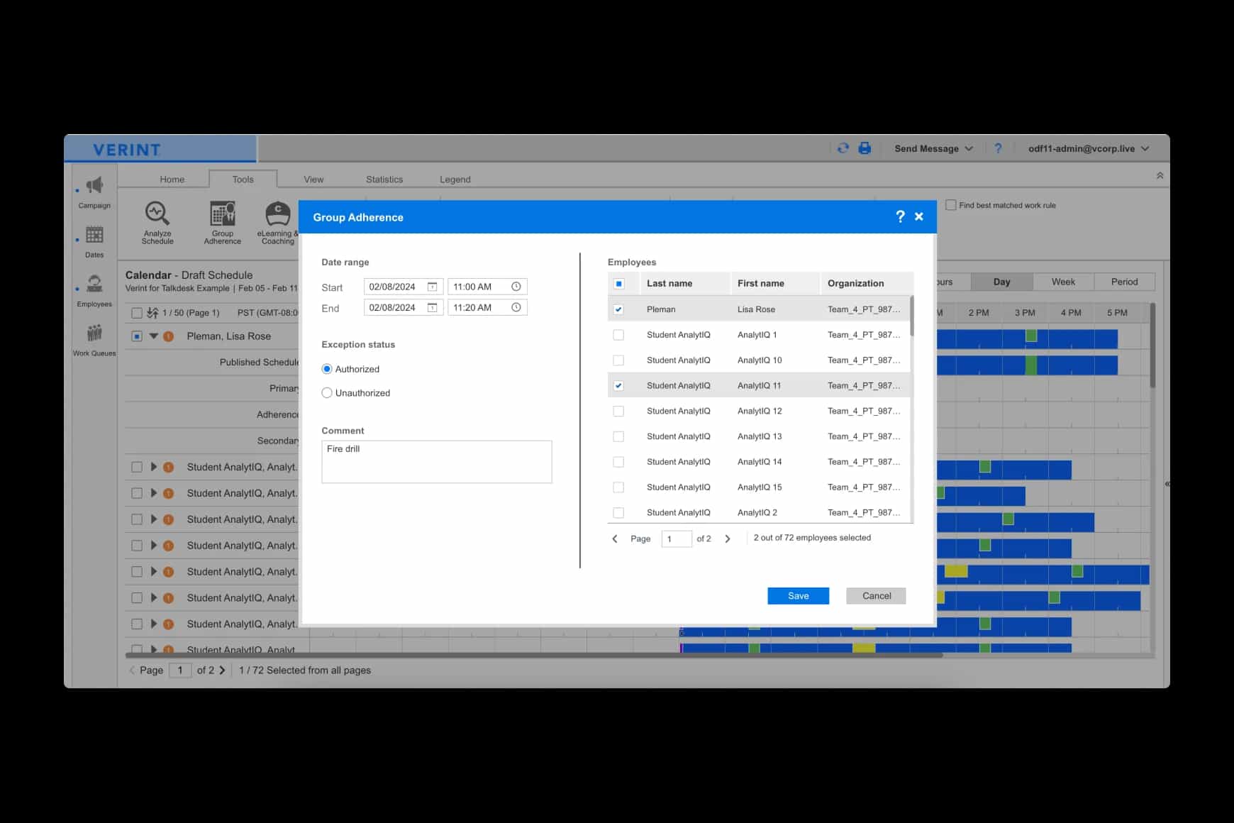 Advanced Management Scheduling