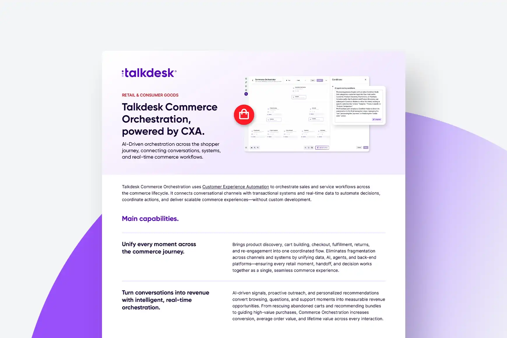Talkdesk Retail Experience Cloud - Commerce Orchestration