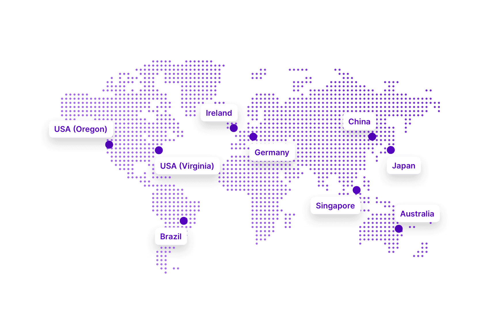 Global Communications Network Coverage Map
