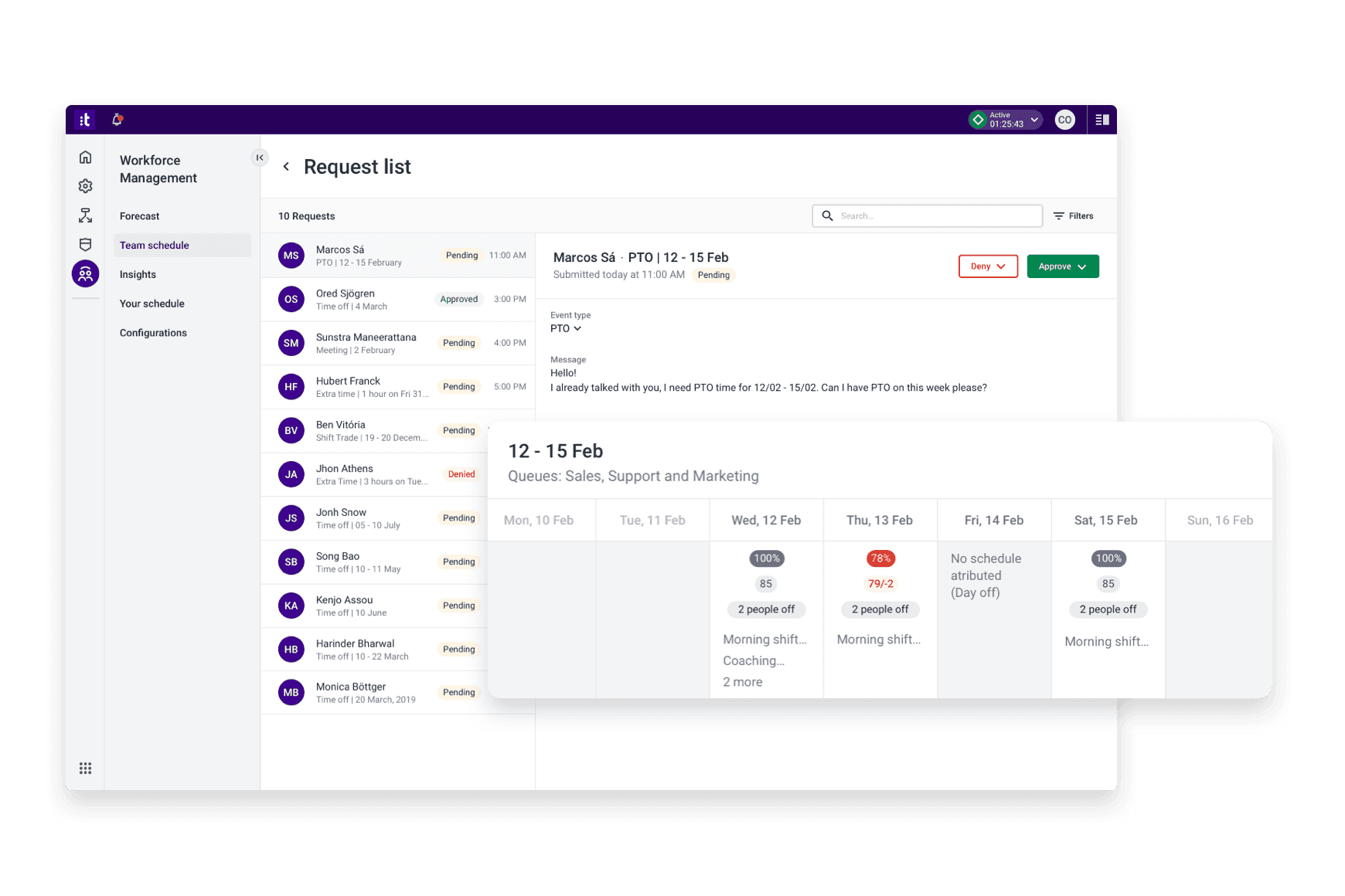 Unparalleled Efficiency And Ease Of Use Request Workforce Management